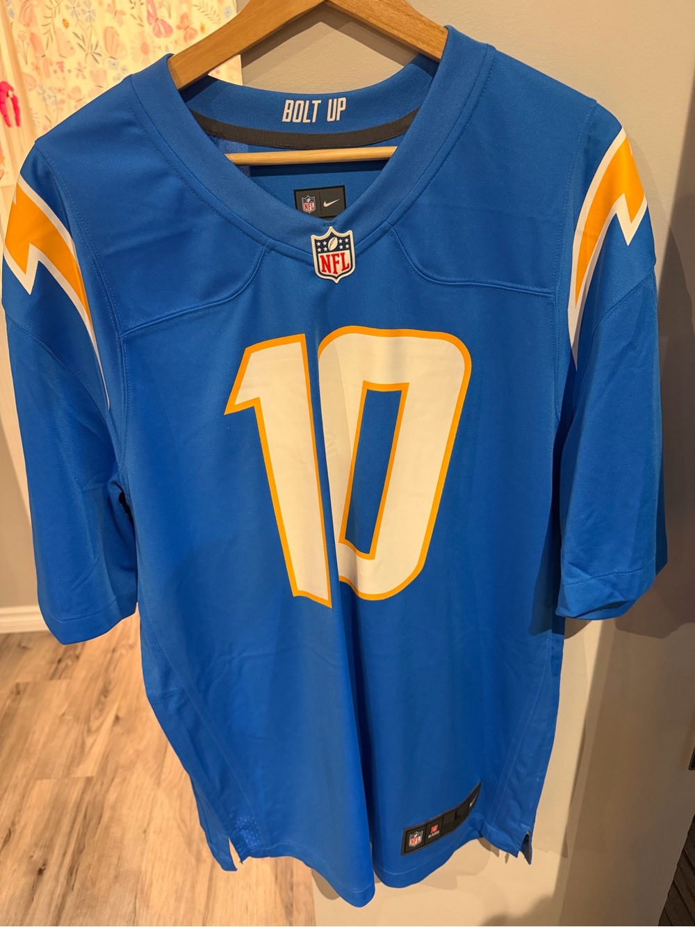 NFL Los Angeles Chargers Blue #10 Jersey with Yellow Accents